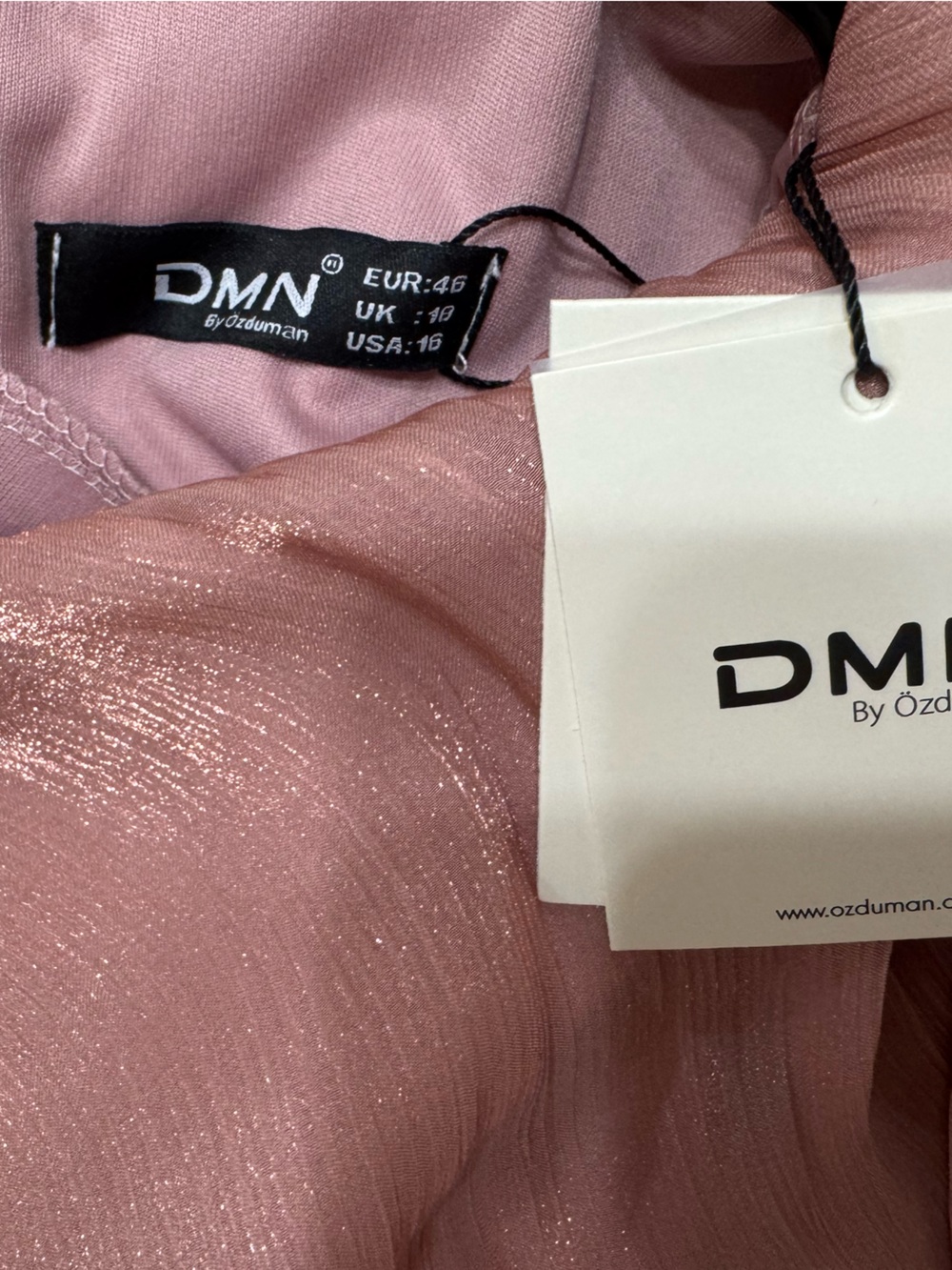 Elegant Rose Maxi Dress with Draped Detail - Picture 3 of 3
